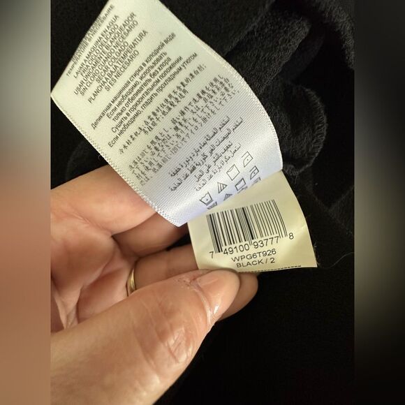 BCBGeneration Sheer Lace Bodice Little Black Pleated Mini Dress Sexy Pockets 2 - Picture 9 of 9